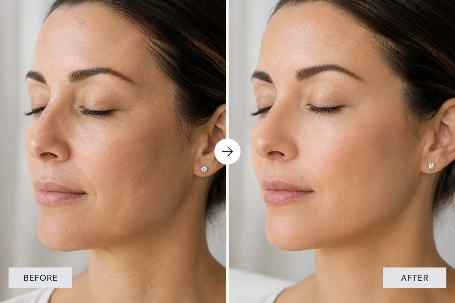 Before and after result at Elite VitaMed